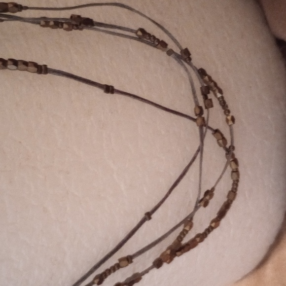 🥰3/$25 NWOT FREE PEOPLE Long gorgeous triple  strand necklace. - Picture 4 of 5